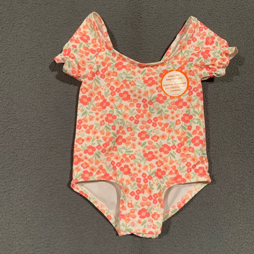 Carters Just One You Baby Girl 3M Floral One Piece Swimsuit Cottagecore Beach